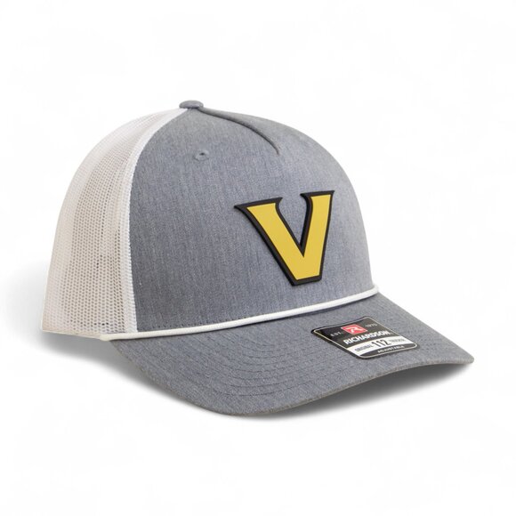Vanderbilt Commodores Gold 3D Snapback Trucker Rope Hat- Heather Grey/ White - Picture 1 of 3